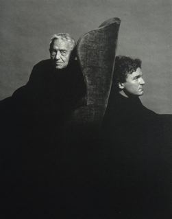 Father and son artists Andrew Wyeth and Jamie Wyeth in a commissioned portrait by Michael Ahearn